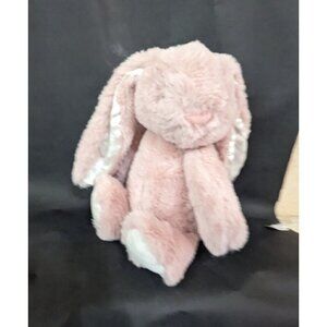 Spark Crate Imagine bunny rabbit‎ stuffed animal toy rattle pink satin ears 10"